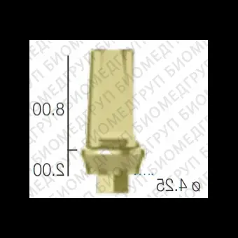 Абатмент прямой, переустанавливаемый, анат. шейка SwedenMartina 4.25 мм х 12 мм шейка 2 AMDR4252