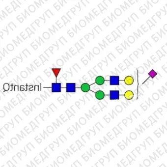 AdvanceBio InstantQ G2FS1 2,6 / FA2G2S61 Стандарт Nгликанов ранее ProZyme. Nгликан моно2,6сиалилированный, галактозилированный двухантенный комплекс Nгликан, ядро которого замещено фукозой, меченный InstantQ для использования в качестве к