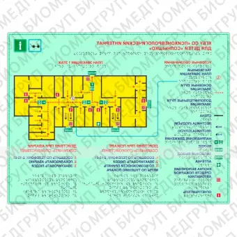 Мнемосхема тактильная светонакопительная 905x1150  из ПВХ