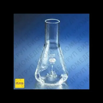 Колба Эрленмейера 50 мл, стекло, экстраглубокие отбойники, Pyrex Corning, 444650, 12 шт.