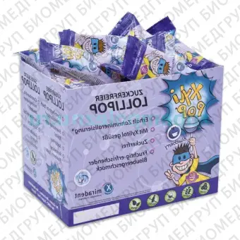 Леденец со 100 ксилитом XyliPOP Lolli, голубика, 1 шт. 6 г