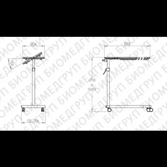 Прикроватный столик на роликах 10.ME.1823