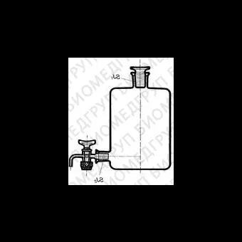 Склянкааспиратор, 15000 мл с краном, шлиф 29/32, 1 шт., Simax, 1632415046967