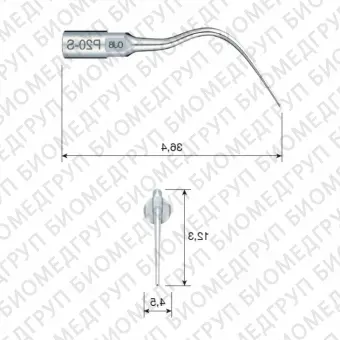 P20S  прямая насадка для пародонтологии