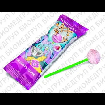 Леденец со 100 ксилитом XyliPOP Lolli, клубника, 50 шт. по 6 г