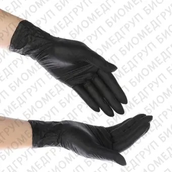 Перчатки нитриловые, длина 24 см, черные, размер M, 50 пар/уп., Импорт, BNFTB003/MNFTB003
