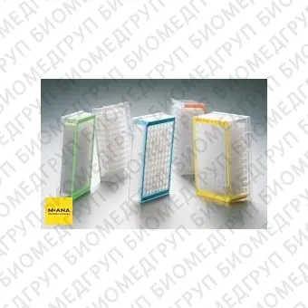 Планшет глубоколуночный, 96/500, PCR clean, зеленая рамка, 40 шт., Eppendorf, 0030501136