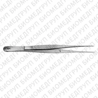 BD668R  пинцет хирургический по Semken, ширина 0,8 мм, зубчики 1х2, длина 125 мм