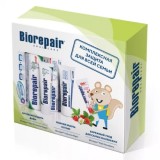 Biorepair Семейный с Kids земляника набор 3 зубные пасты